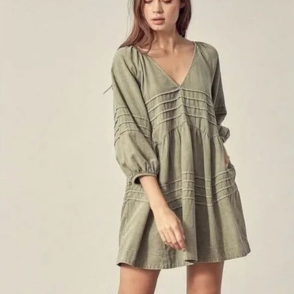 Mustard Seed Mini Green Dress